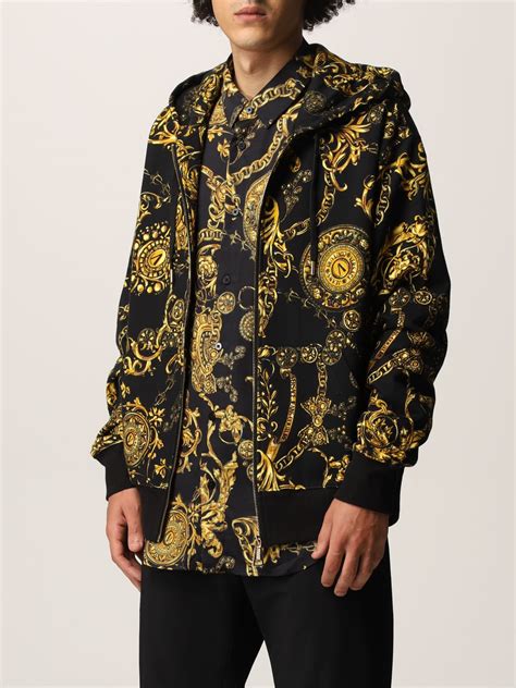 versace jeans couture men's lg blackberry sweater|Versace Jeans men's sweatshirts.